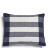 Daylesford Organic Abbey Stripe Cushion Navy- Throws & Cushions