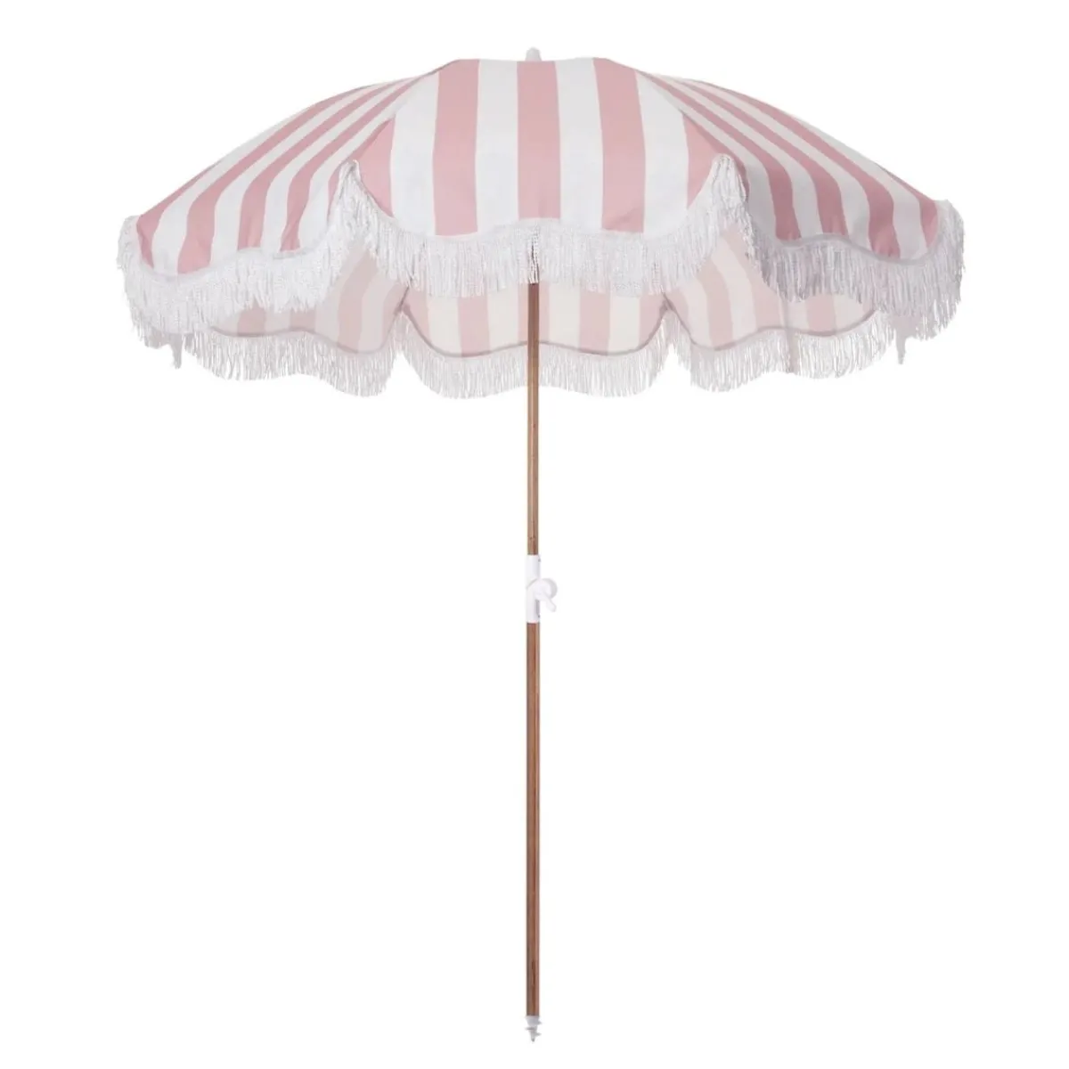 Daylesford Organic Beach Umbrella Pink Stripe- Garden Furniture