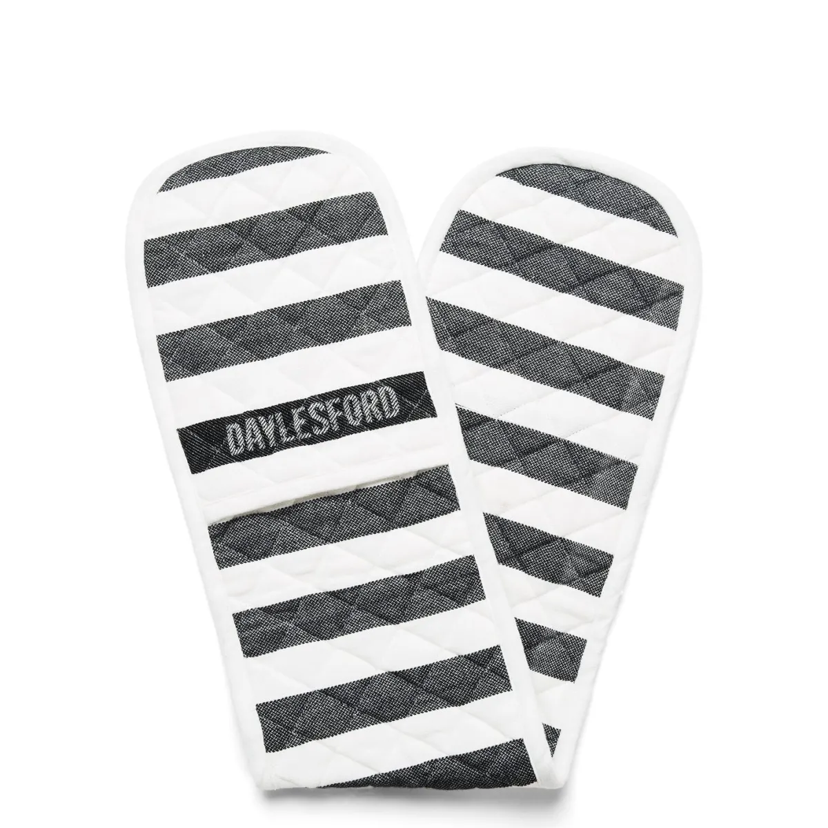Daylesford Organic Black & White Stripe Double Oven Glove- Aprons & Tea Towels