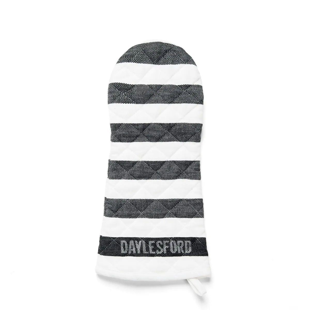 Daylesford Organic Black & White Stripe Oven Glove- Aprons & Tea Towels