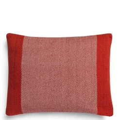 Daylesford Organic Borderline Cushion Fox Red- Throws & Cushions