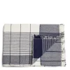 Daylesford Organic Checkmate Blanket Navy- Throws & Cushions|Tableware