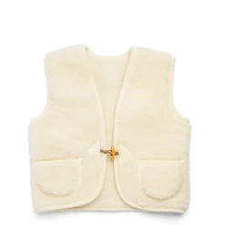 Daylesford Organic Childrens Gilet Natural Wool- Children's Clothing