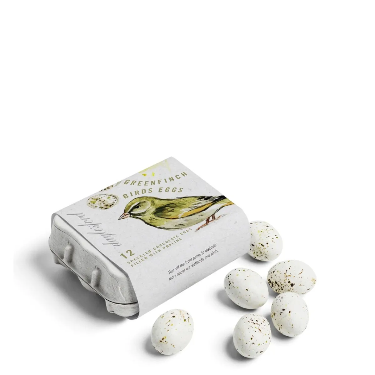 Daylesford Organic Chocolate Greenfinch Bird Eggs Filled With Smooth Praline- Chocolate & Sweets