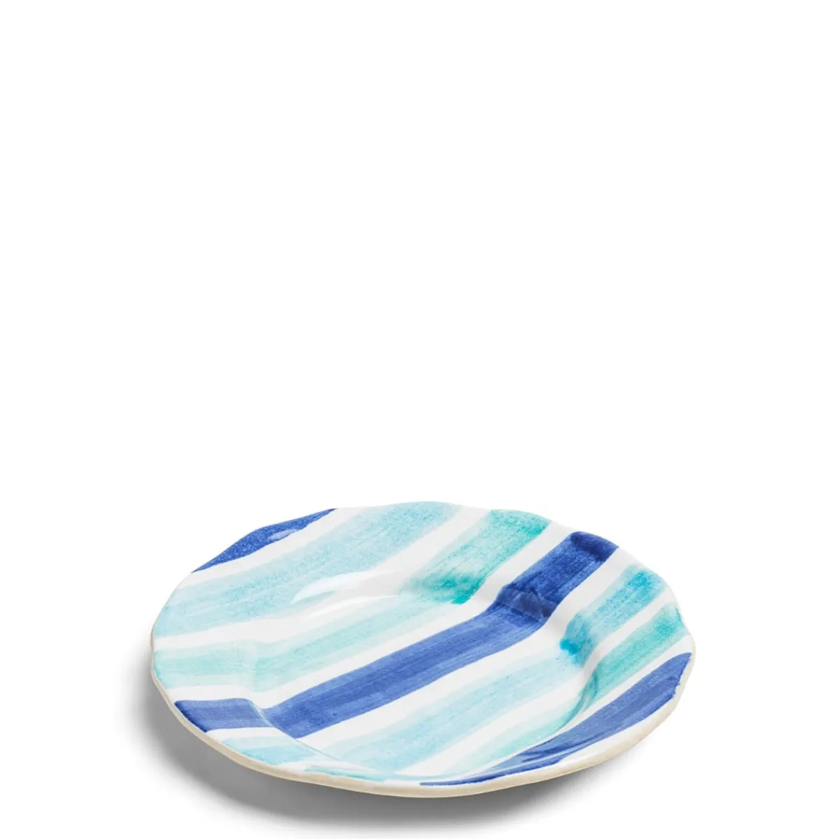 Daylesford Organic Circus Stripe Blue Side Plate- Tableware