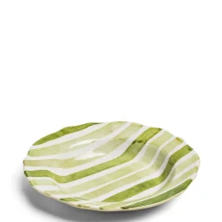 Daylesford Organic Circus Stripe Green Large Bowl- Tableware