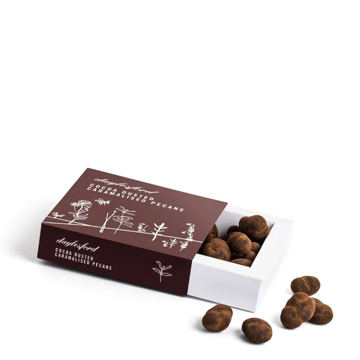 Daylesford Organic Cocoa Dusted Caramelised Pecans- Chocolate & Sweets