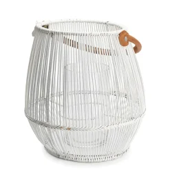 Daylesford Organic Cove Lantern White Medium- Lanterns|Candle Accessories