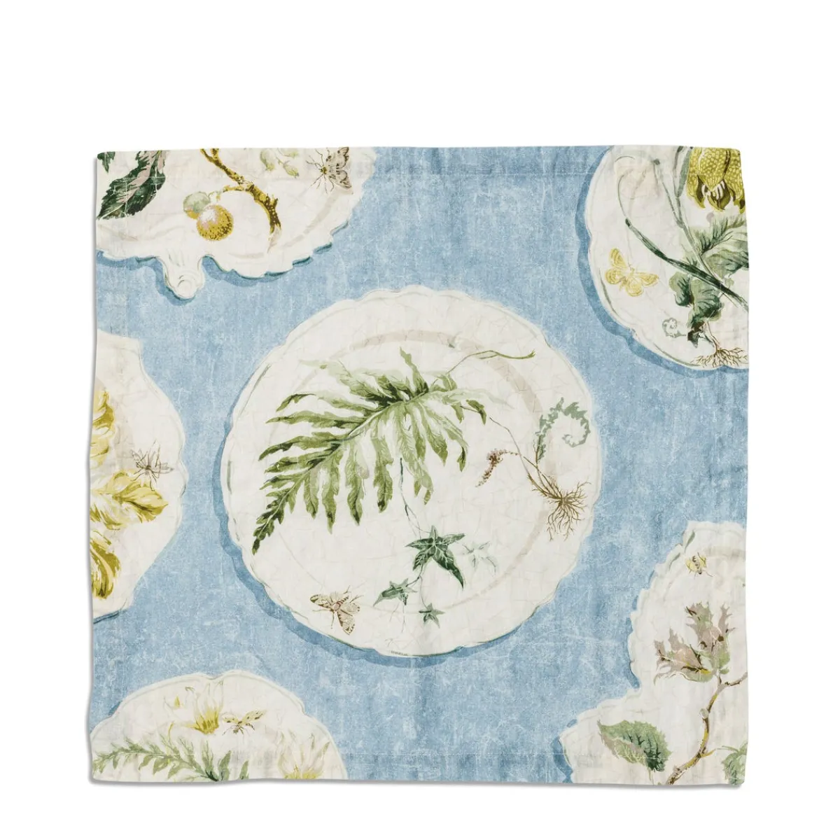 Daylesford Organic Daylesford X Colefax Quince Garden Napkin in Blue with Fern- Table Linen|Tableware