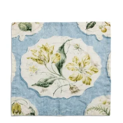 Daylesford Organic Daylesford X Colefax Quince Garden Napkin in Blue with Tulip- Table Linen|Tableware