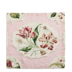 Daylesford Organic Daylesford X Colefax Quince Garden Napkin in Pink with Tulip- Table Linen|Tableware