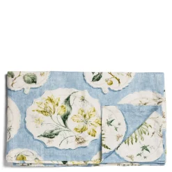 Daylesford Organic Daylesford X Colefax Quince Garden Tablecloth in Blue- Table Linen|Tableware