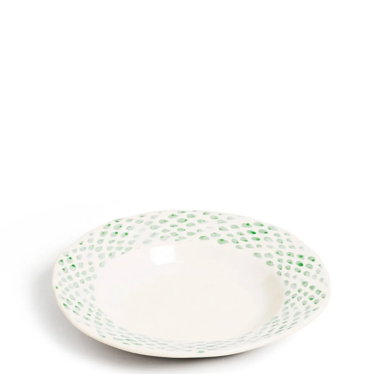 Daylesford Organic Dot Pasta Bowl Green- Tableware