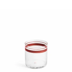Daylesford Organic Fine Stripes Low Tumbler Claret- Glassware|Tableware