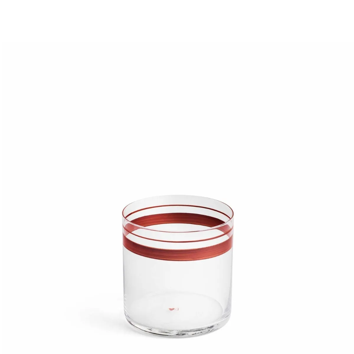 Daylesford Organic Fine Stripes Low Tumbler Claret- Glassware|Tableware