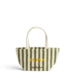 Daylesford Organic Fresh Stripe Mini Bag Green- Bags & Baskets