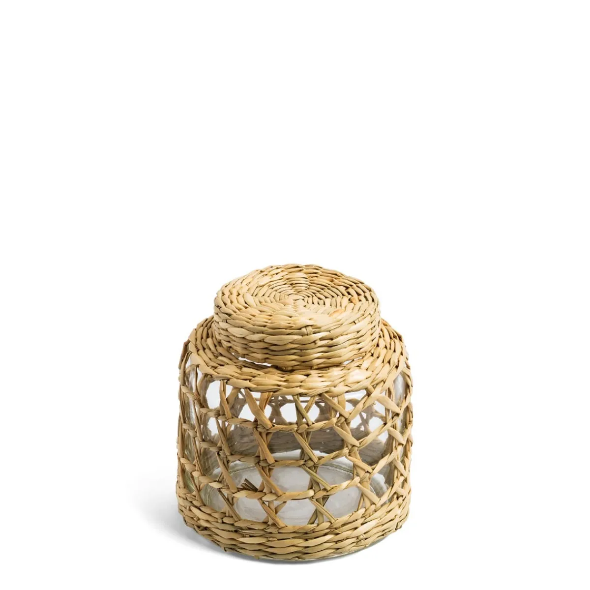 Daylesford Organic Glass Pot with Weave Small- Candle Accessories|Candle Accessories