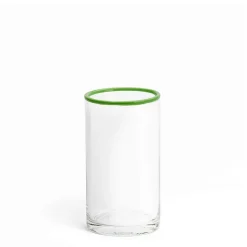 Daylesford Organic Idbury Hi Ball Green Rim- Glassware|Tableware