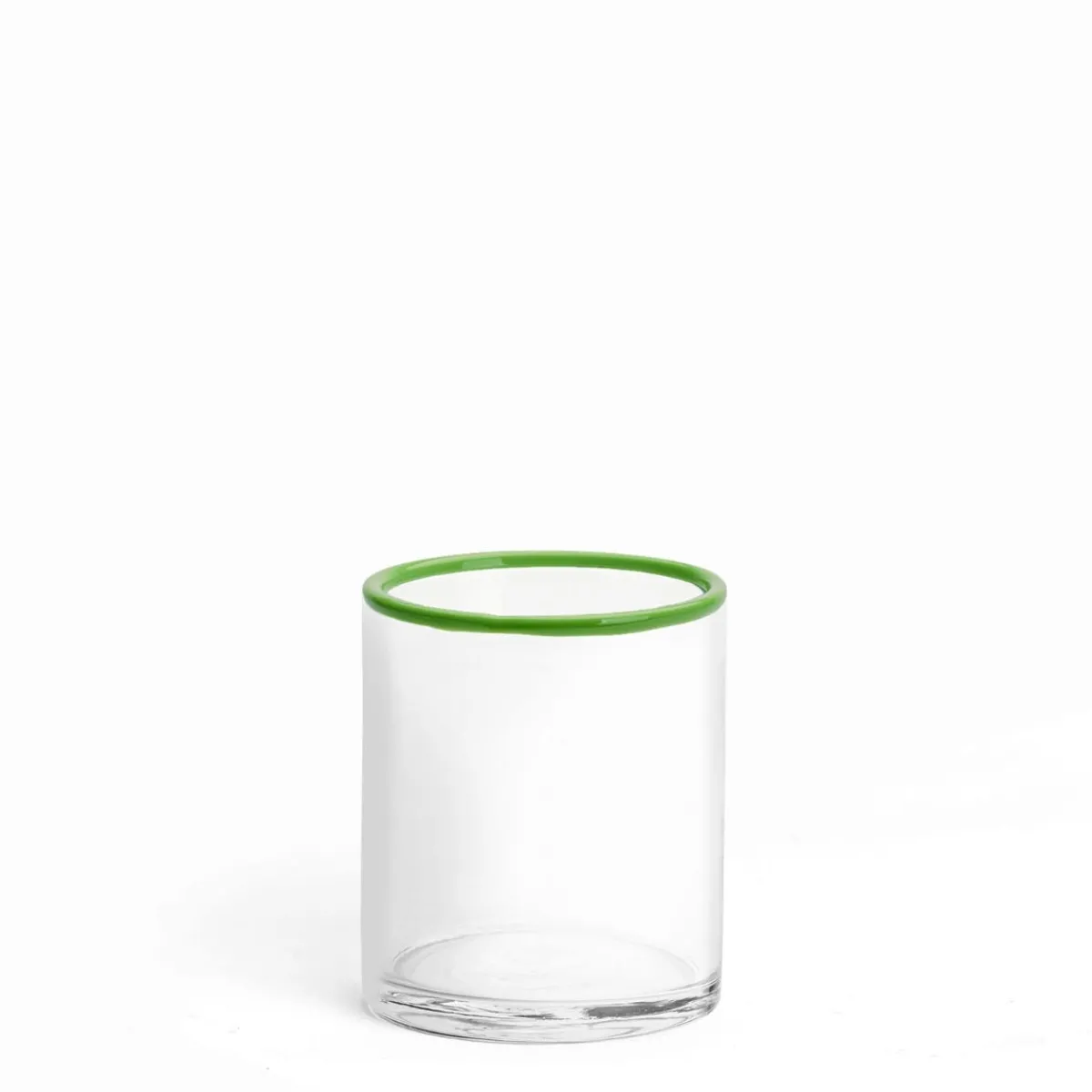 Daylesford Organic Idbury Low Ball Green Rim- Glassware|Tableware