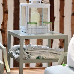 Daylesford Organic Kingham 2 Tier Side Table, Cotswold Green- Garden Furniture