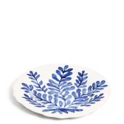Daylesford Organic Leaf Dinner Plate Blue- Tableware