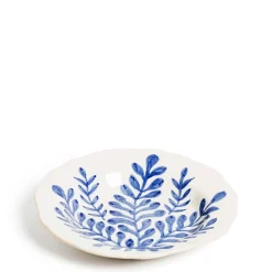 Daylesford Organic Leaf Shallow Bowl Blue- Tableware