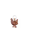 Daylesford Organic Leather Chicken Keyring- Bags & Baskets