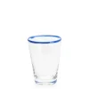 Daylesford Organic Ledbury Tumbler Blue Tipped Large- Glassware|Tableware