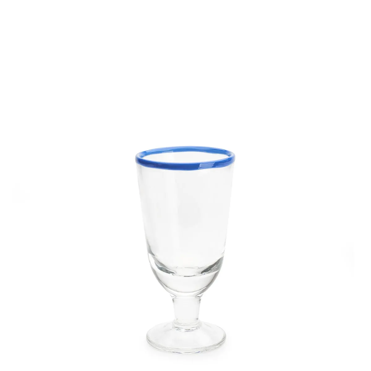 Daylesford Organic Ledbury Wine Glass Blue Tipped- Glassware|Tableware
