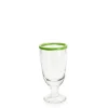 Daylesford Organic Ledbury Wine Glass Green Tipped- Glassware|Tableware