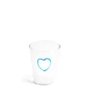 Daylesford Organic Light Blue Heart Glass- Glassware|Tableware