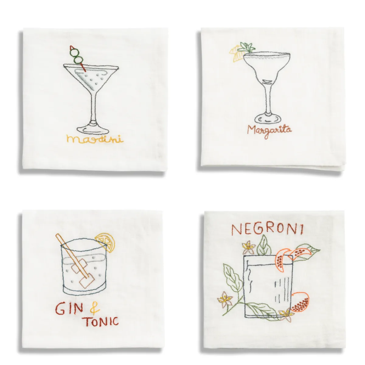 Daylesford Organic Linen Cocktail Napkin Set- Table Linen|Tableware