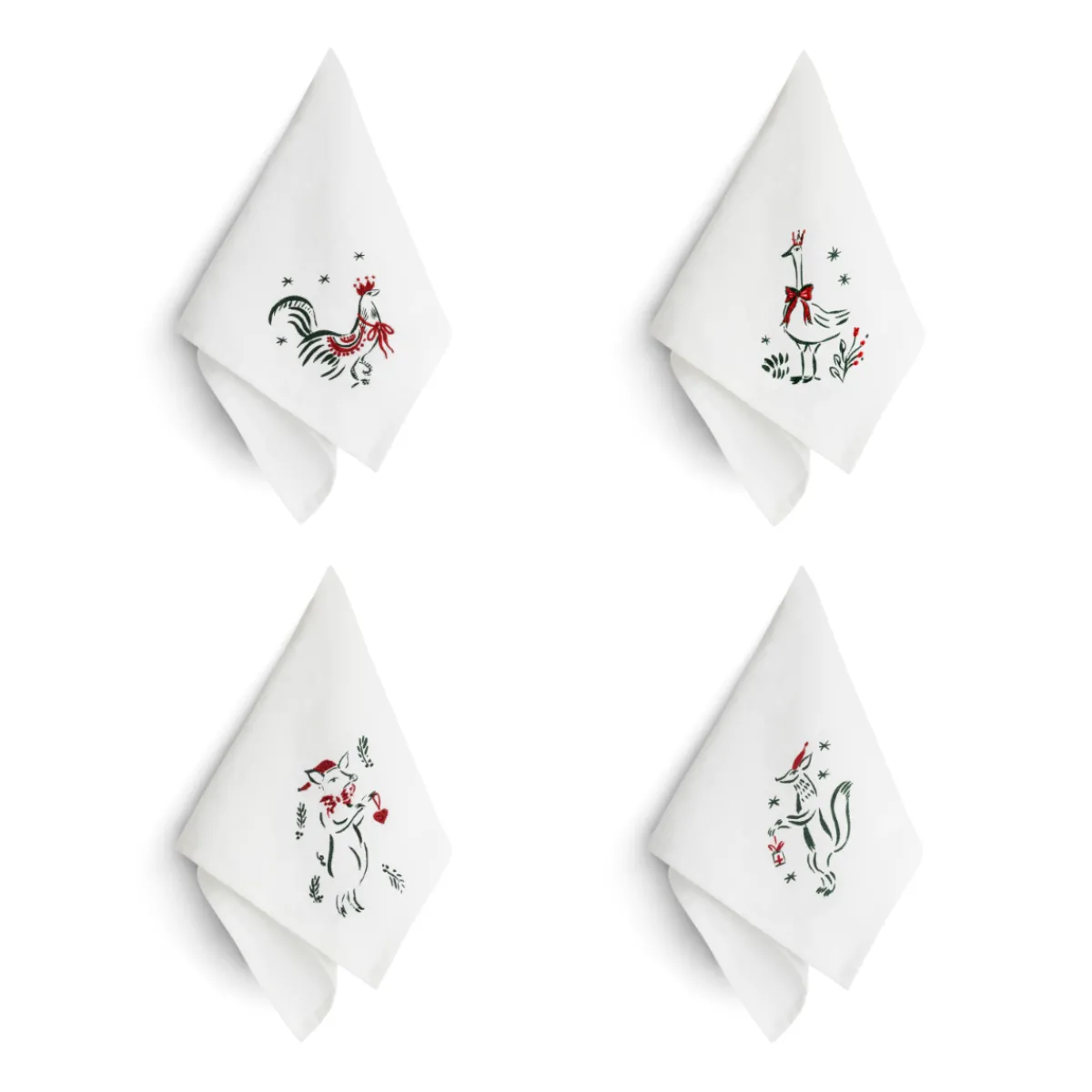 Daylesford Organic Linen Nina Fuga Animal Napkin Set- Table Linen|Tableware
