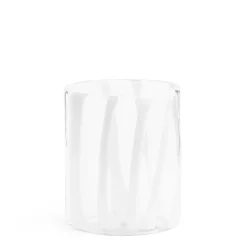 Daylesford Organic Marais White Stripe Vase- Vases & Flowers|Vases