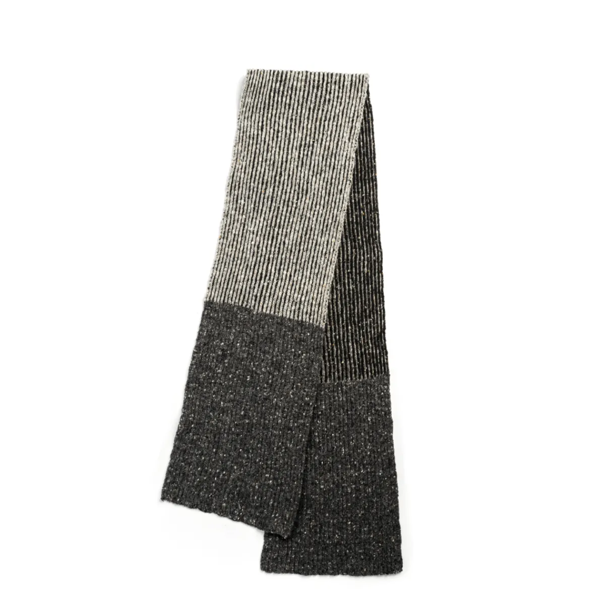 Daylesford Organic Mens Shin Scarf Charcoal- Clothing