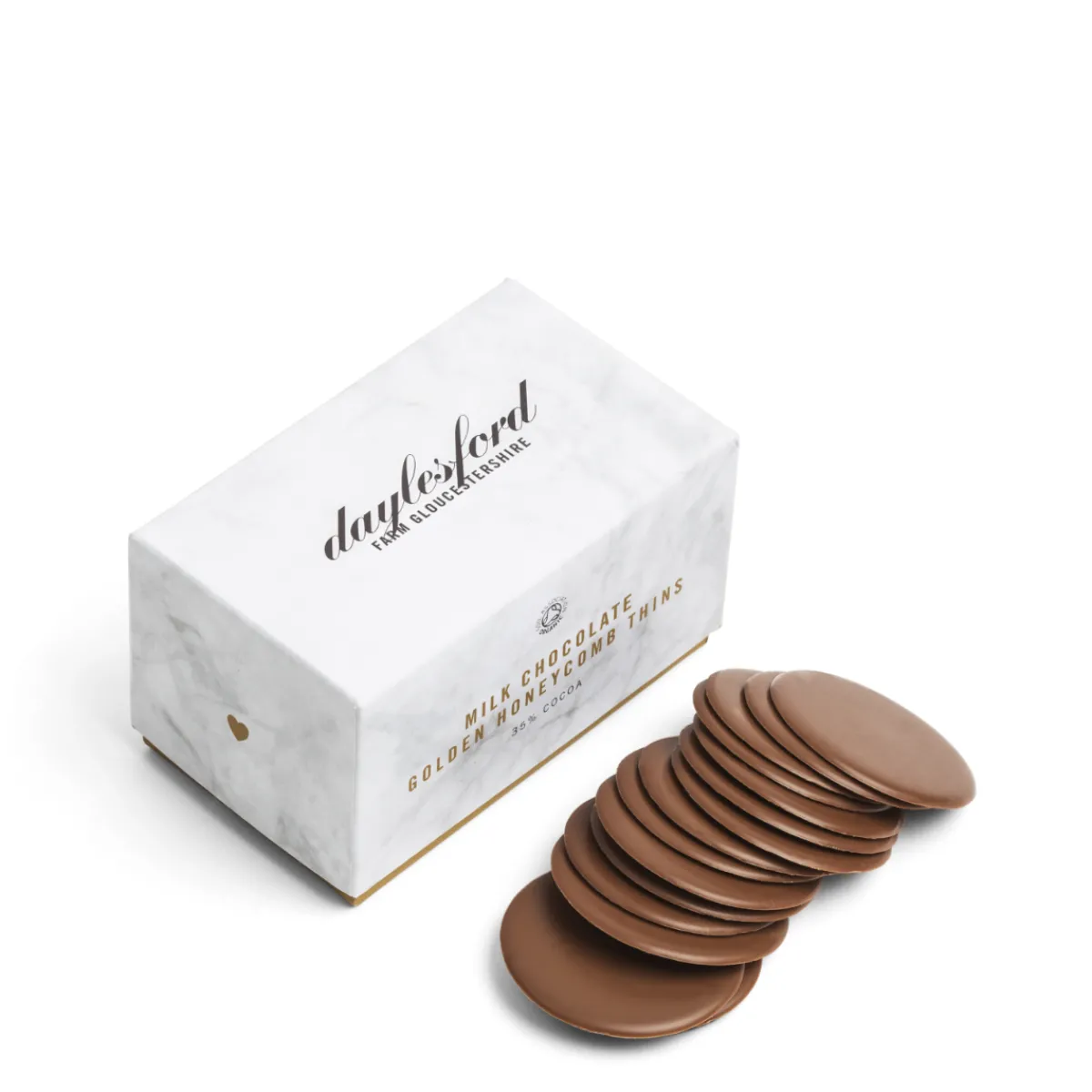 Daylesford Organic Milk Chocolate Golden Honeycomb Thins- Chocolate & Sweets