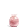 Daylesford Organic Miro Pink Spiral Stripe Vase- Vases & Flowers|Vases