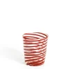 Daylesford Organic Murano Red Spiral Stripe Glass- Glassware|Tableware