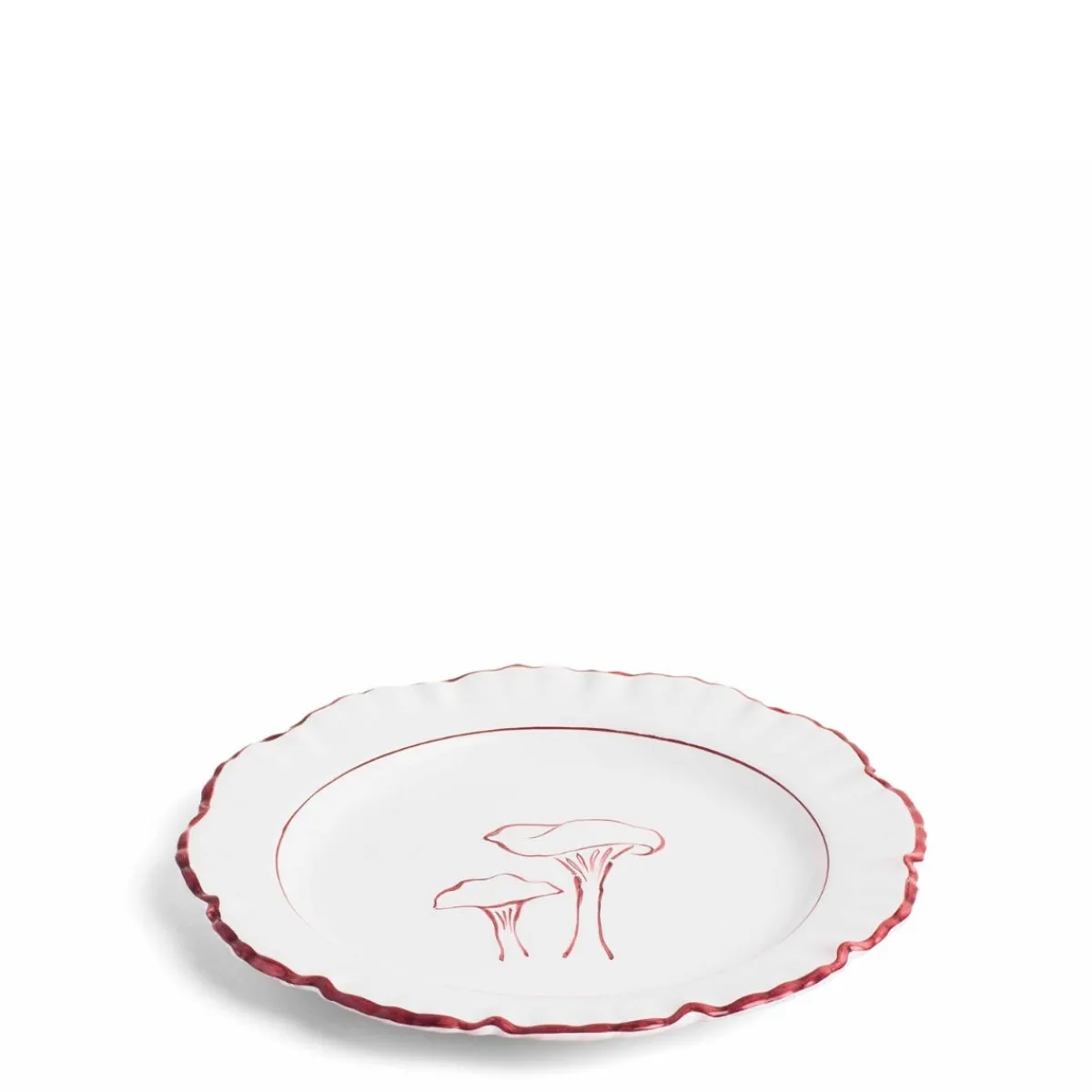 Daylesford Organic Mushroom Blewit Plate Claret- Tableware