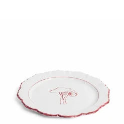 Daylesford Organic Mushroom Field Plate Claret- Tableware