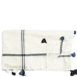 Daylesford Organic Nila Margin Tablecloth Blue- Table Linen|Tableware