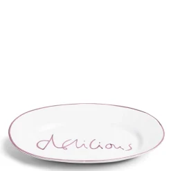 Daylesford Organic Oddington Delicious Platter Oval Lilac Ceramic- Tableware
