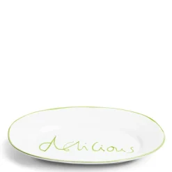 Daylesford Organic Oddington Oval Platter Green Delicious- Tableware