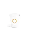 Daylesford Organic Orange Heart Glass- Glassware|Tableware