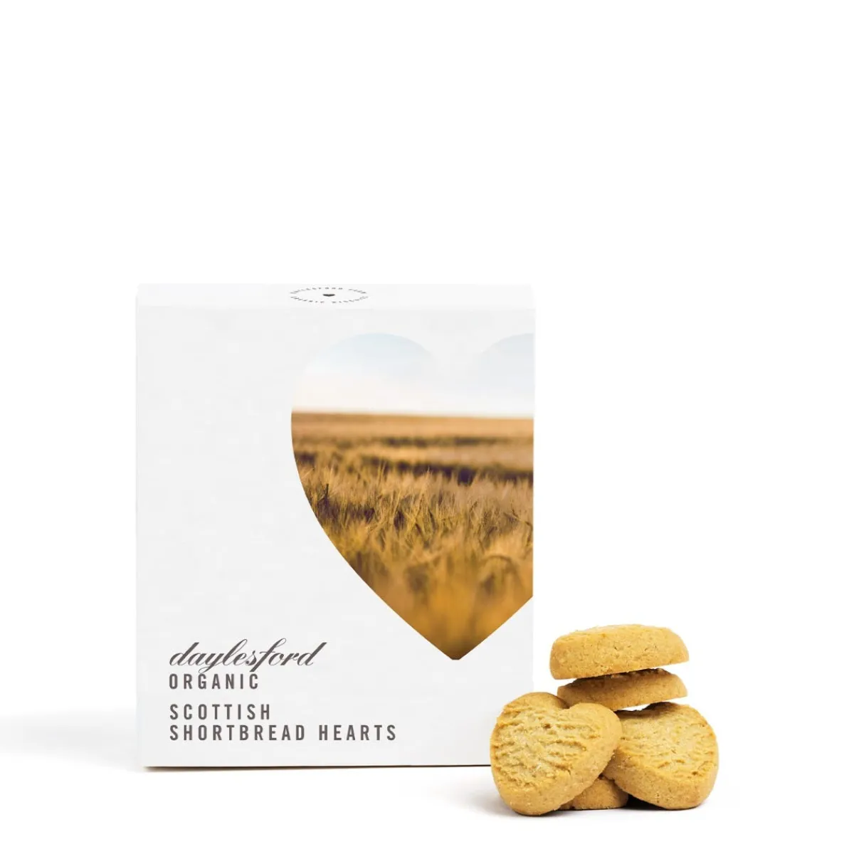 Daylesford Organic Organic Scottish Shortbread Hearts- Snacks, Crisps & Biscuits