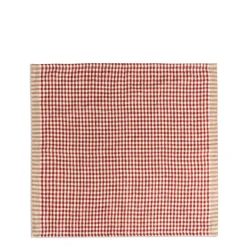 Daylesford Organic Portobello Gingham Napkin Red- Table Linen|Tableware