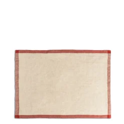 Daylesford Organic Portobello Tea Towel Red- Aprons & Tea Towels