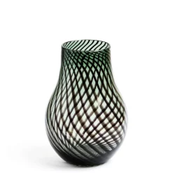 Daylesford Organic Riley Stout Green & Black Stripe Vase Tall- Vases & Flowers|Vases