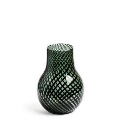Daylesford Organic Riley Stout Green & Black Stripe Vase Small- Vases & Flowers|Vases