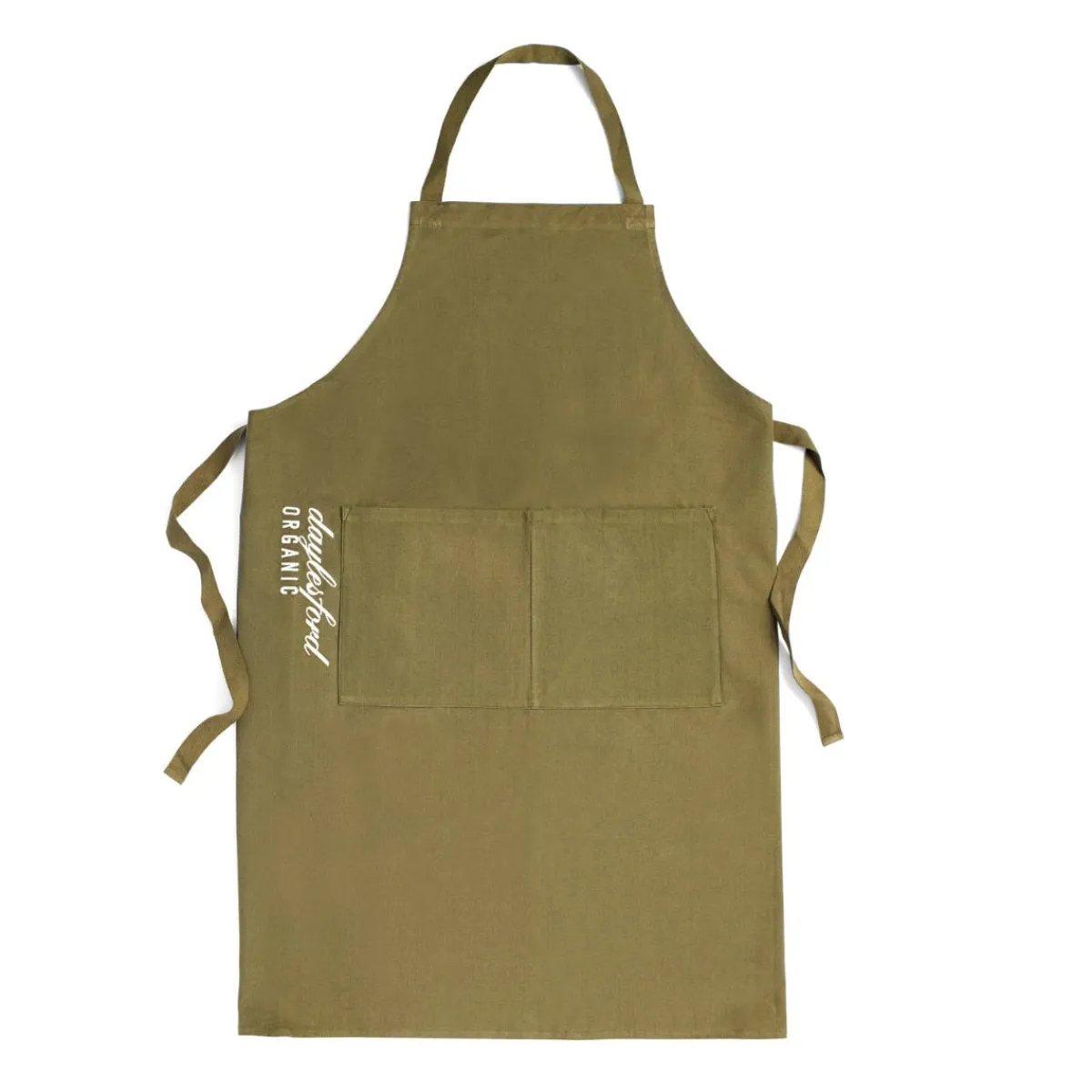 Daylesford Organic Saddlers Apron Khaki Green- Aprons & Tea Towels